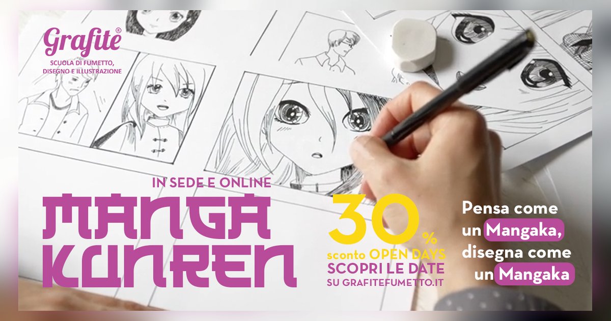Manga Kunren, corso di manga Grafite a Bari, Taranto e Lecce, in sede e online